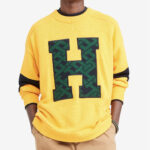 Tommy Hilfiger Men’s Varsity Style Monogram Crewneck Sweater