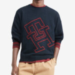 Tommy Hilfiger Men’s Brushed Monogram Crewneck Sweater
